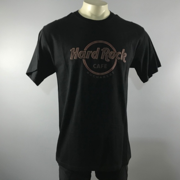 NWT Hard Rock Cafe Bucharest Romania T-Shirt raised front logo unisex - Picture 5 of 8